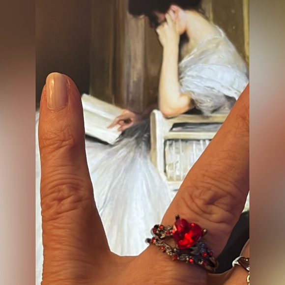 Double rings heart zirconia - Picture 3 of 13